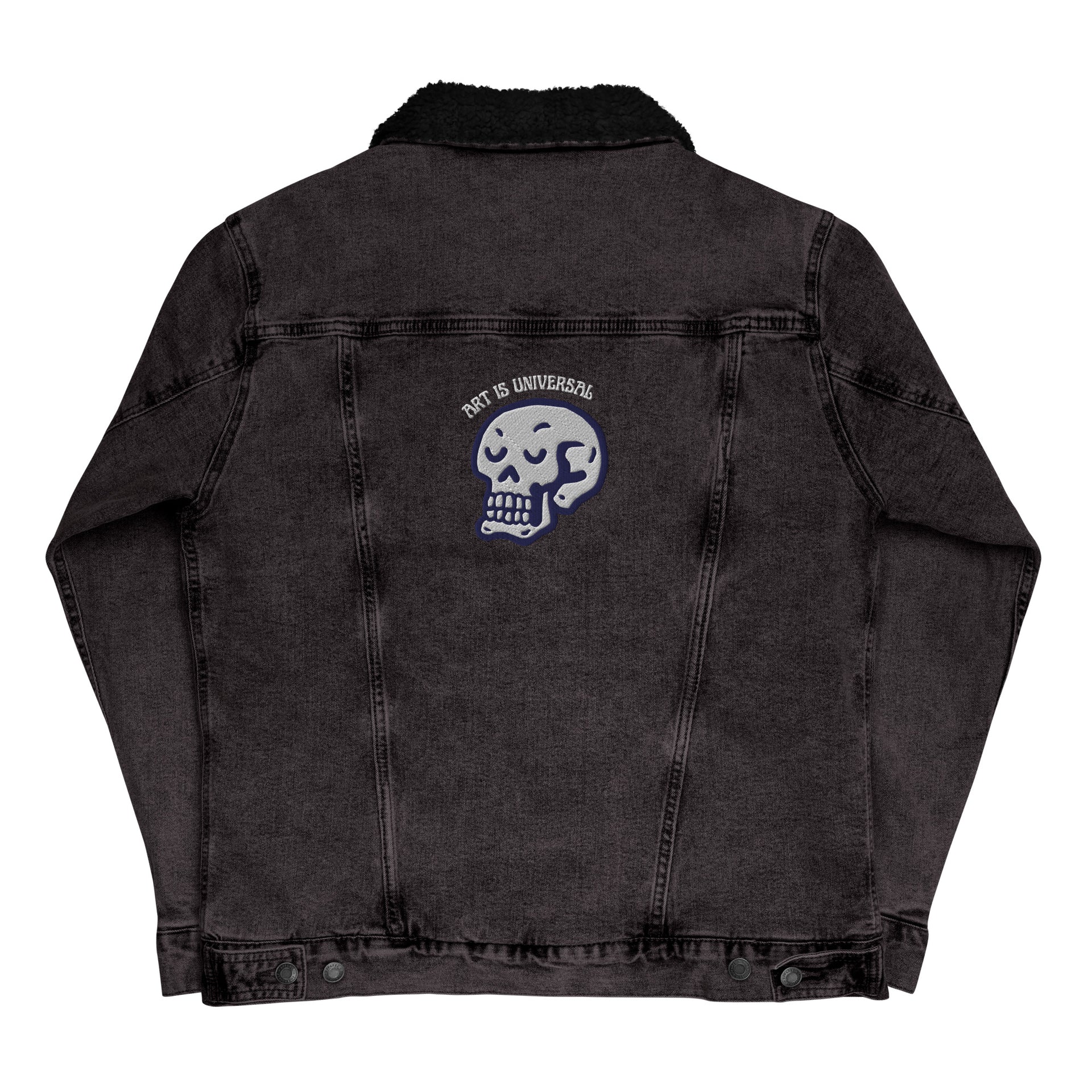 Mellow Skull Denim Sherpa Jacket