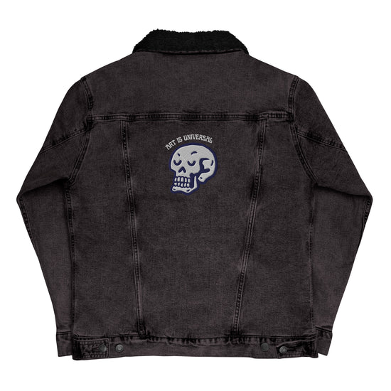 Mellow Skull Denim Sherpa Jacket