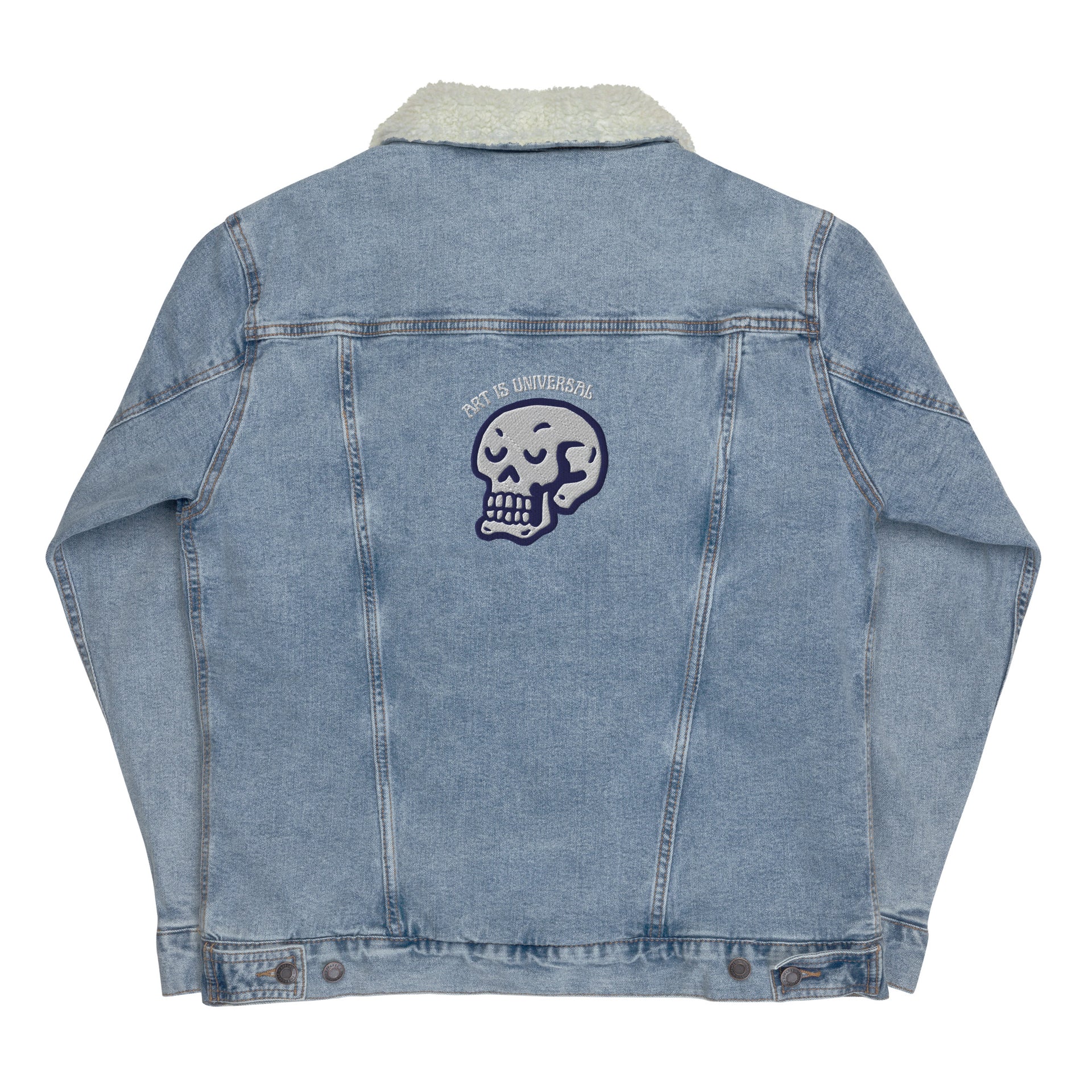 Mellow Skull Denim Sherpa Jacket