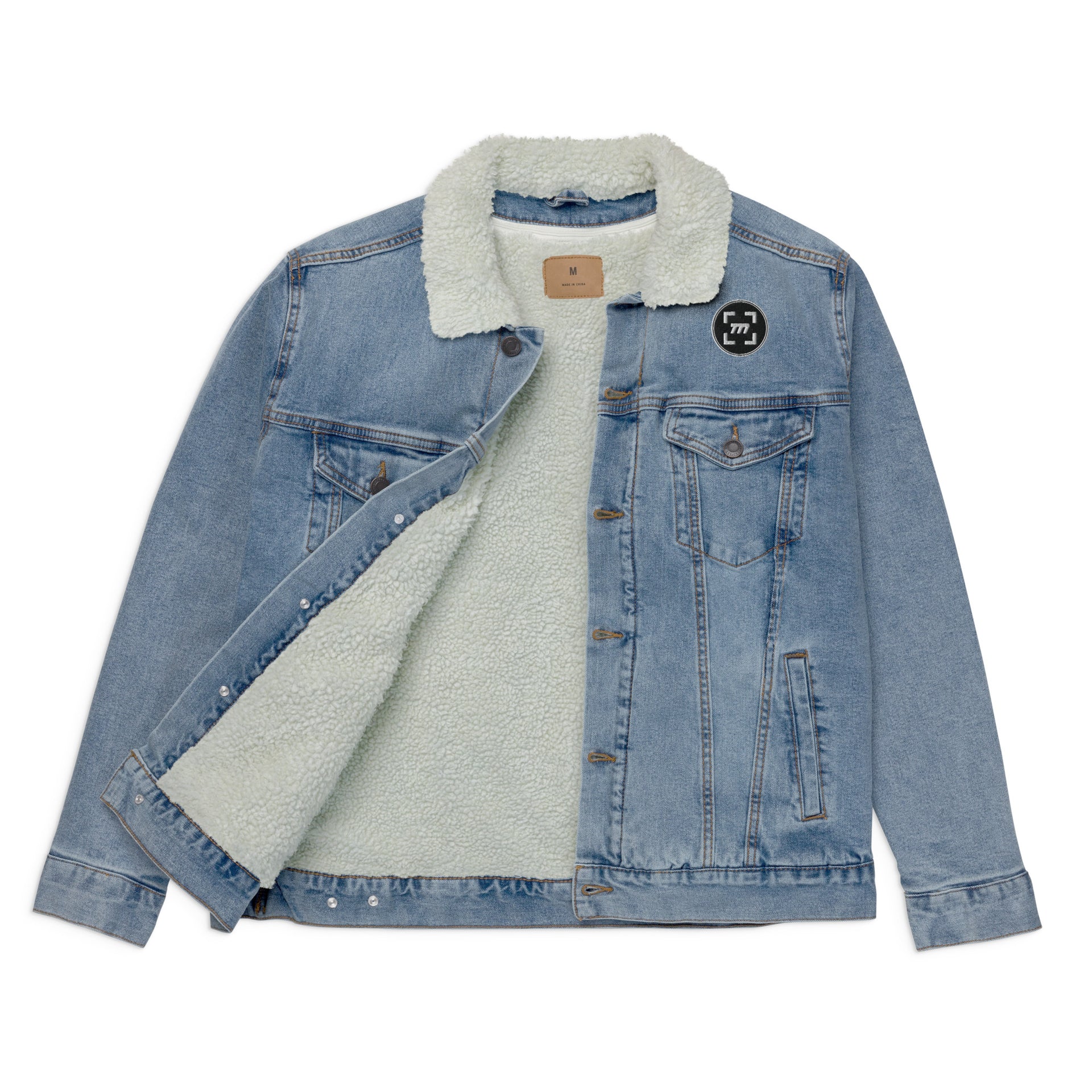 Mellow Skull Denim Sherpa Jacket
