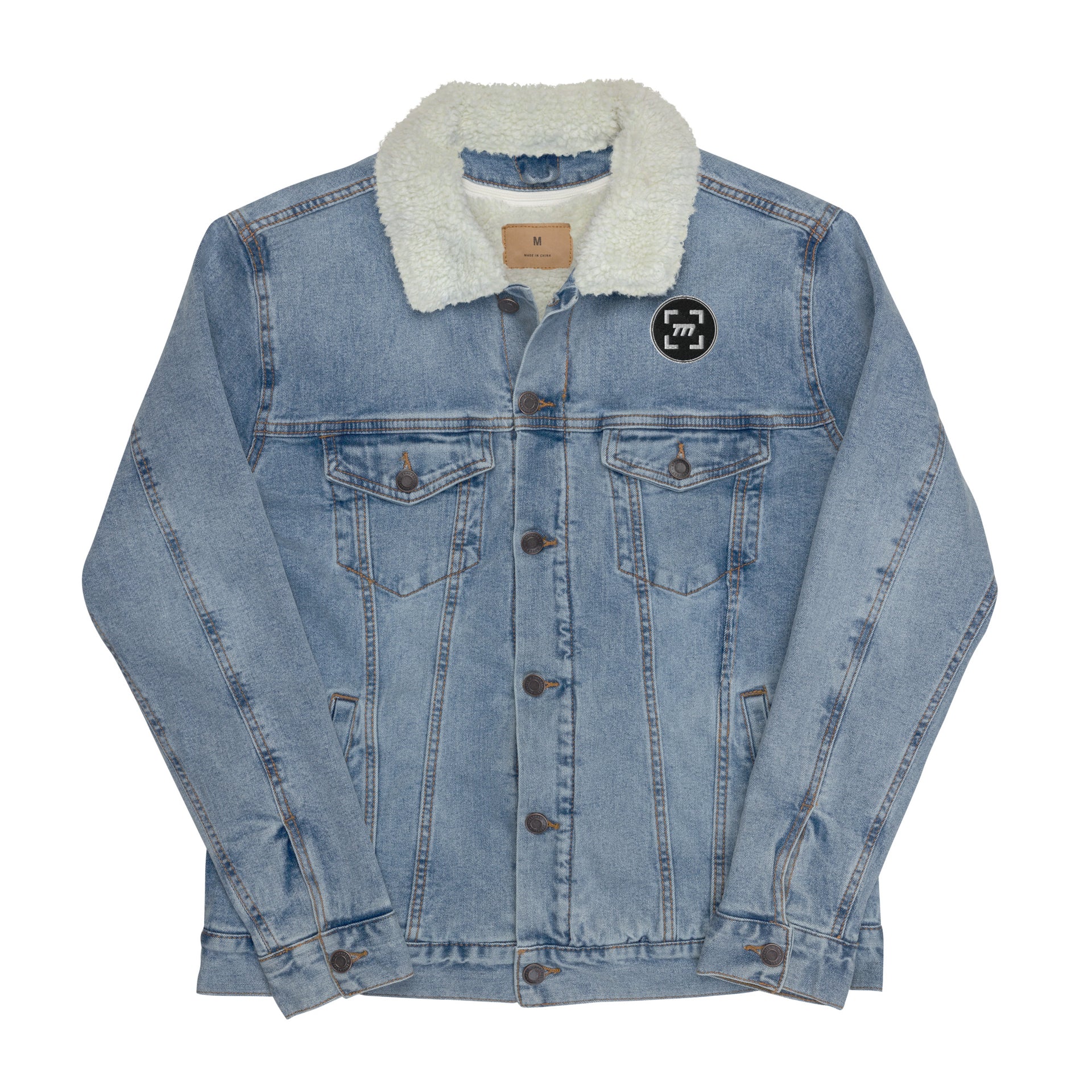 Mellow Skull Denim Sherpa Jacket